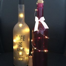 Decor Solar Light Wine Bottle Cork Shaped String Light 10 LED Night Fairy Light Lamp Yellow