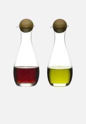 Sagaform Oil & Vinegar Bottles With Oak Stoppers