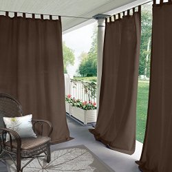 Dock| Beach Home Cololeaf Indoor/Outdoor Tab Top Curtain Water Resistant for Patio| Porch| Gazebo| Pergola Cabana 1 Panel Navy 52W x 96L Inch