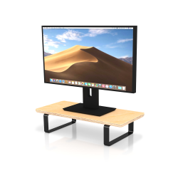 Table Shelf Ergonomic Single Monitor Riser Or Laptop Stand - Natural Birch