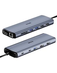 8K USB C Dock For Thunderbolt 4 Macbook Docking Station 3 Monitors 10GBPS USB C Hub Dual HDMI Displayport Ethernet 100W Pd Mic audio