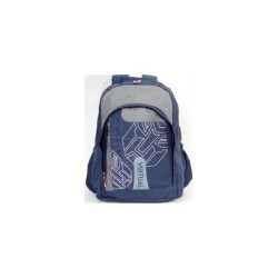 Macaroni Scolaro Student Backpack-lightweight Padded Back And Shoulder Straps Triple Main Plus One Side Zippered Compartments Top Grip Handle Waterproof Material-two Tone Blue And