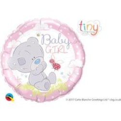Tiny Tatty Teddy Baby Girl Round Foil Balloon 46 Cm