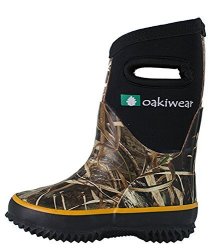 Oakiwear Children's Neoprene Rain Boots Snow Boots Muck Rain Boots Max 5 Camo 4Y