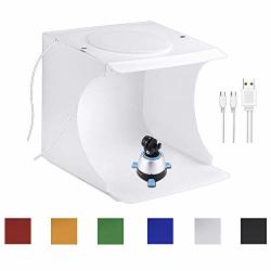 Portable Photo Studio Box For Jewellery And Small Items Portable Folding Photography Studio Box Booth Shooting Tent Kit 2X20 LED Lights 6 Colors Backdrops