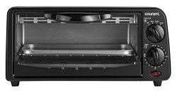 Courant TO-621K 2 Slice Compact Toaster Oven With Bake Tray And Toast Rack Black By Courant