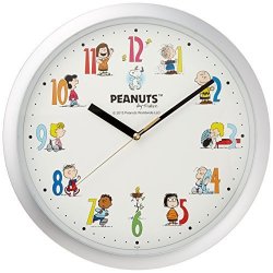 Snoopy For Each Time Of The Dial Your Friend Is Studded Hanging Clock 4KG712MA19 By Rhythm Clock