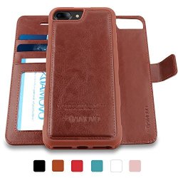 Amovo Iphone 8 Plus Case 2 In 1 Iphone 8 Plus Wallet Case Detachable Folio Premium Vegan Leather Case For Iphone 8 Plus iphone 7