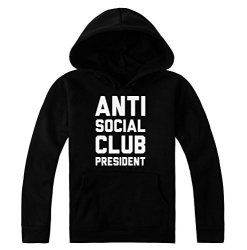 Anti Social Club President Women's Hoodie Pullover Medium