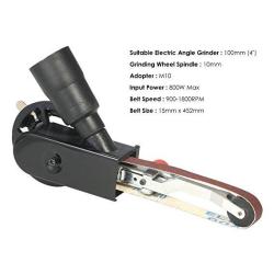 Kkmoon Multifunction MINI Diy Sander Sanding Belt Adapter Bandfile Belt Sander For 100MM 4" Electric Angle Grinder