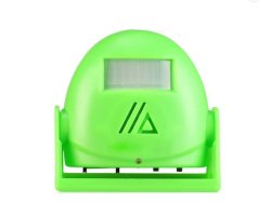 Wireless Infrared Motion Sensor Voice Prompter Warning Alarm doorbell-green