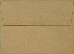 A7 Invitation Envelopes W peel & Press 5 1 4 X 7 1 4 - Grocery Bag Brown 25 Qty Perfect For Invitations Announcements Sending Cards 5X7 Photos Printable 4880-GB-25A