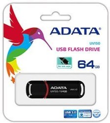 Adata Dashdrive UV150 64GB USB 3.0 Flash Drive - Glossy Black