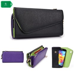 Cellphone Cellphone Wallet Case Clutch With Crossbody Strap Universal Design Fits: Samsung Galaxy J5 Samsung Galaxy J7 Samsung Galaxy S6 Active