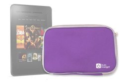 Duragadget Protective Purple Water Resistant Neoprene Case cover For Kindle Fire HD 8.9 & Kindle Fire HD 8.9 4G
