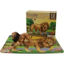 Wenko Wenno Lion Puzzle With Figurine 12 Piece