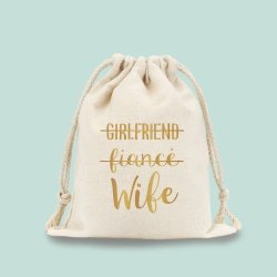 Girlfriend Fiance Wife Drawstring Bags