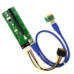 1 Pack Pcie Riser Cable Ver 006 Or VER006C Pci-e 16X To 1X Powered Riser Adapter Card USB 3.0 Extension Cable 4PIN Molex To