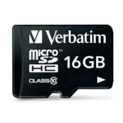 Verbatim 16GB Micro SDHC with Adaptor