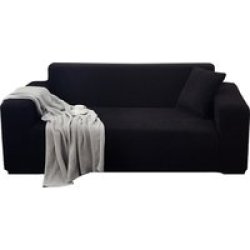 Stretch 4 Seater Couch Cover - Black
