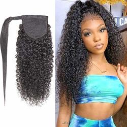 Deals on Feelgrace Kinky Curly Ponytail Human Hair Extension Natural 1B  Wrap Around Afro Curly Ponytail Extensions Kinky Curly Clip In Ponytail  Remy Hair 100% Real | Compare Prices & Shop Online |