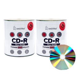 Smart Buy Shiny Silver Top Cd-r 200 Pack 700MB 52X Blank Recordable Discs 200 Disc 200PK