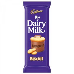 Cadbury 80g Dairy Milk Biscuit Chocolate Slab