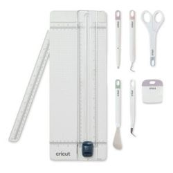 Cricut 13 Inch Essential Tool Set. Trimmer Scroing Stylus Spatula Weeder Scraper Scissors Tweezers 2008760