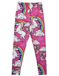 Jxstar Rainbow Leggings Leggins For Winter Pants Kids Unicorn 130 Unicorn 12-13YEARS HEIGHT:62IN