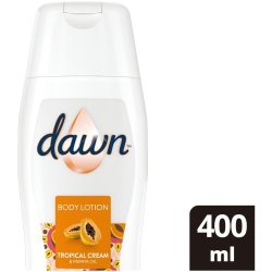 Dawn Silky Body Lotion Tropical Cream And Papaya Oil For Soft Skin 400ML