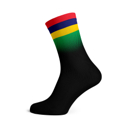 Mauritius Flag Socks - Large Black