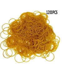 Dotebpa 1200PCS Yellow Rubber Bands Elastic Stretchable Bands Rubber Bands For Home Bank Office Supplies Stationery