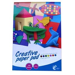 A4 Creative Mixed Colour Paper Pad 100 Sheets - Chiltern - Size - 11.7' X 8.3'