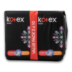 Kotex Maxi Pads With Wings Normal Flow 20 Pack