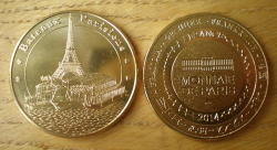 Medal Tourism Bateaux Parisiens On Seine Boat Eiffel Tower 2014 France Monnaie Paris