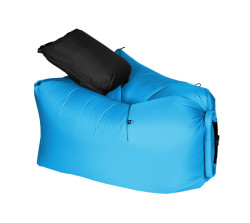 Camping Inflatable Air Chair Lay Bag Lounger - Blue