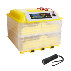 112 Egg Poultry Automatic Incubator 220 V &12 V 120W Power Combo Pack