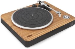 House Of Marley Stir It Up Turntable - 45 33 Rpm USB Jack In Back For Analog To PC Recording Replaceable Cartridge Bamboo Plinth EM-JT000-SB