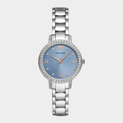 Emporio Armani Women&apos S Blue Dial Stainless Steel Bracelet Watch