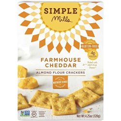 Simple Mills Naturally Gluten-free Almond Flour Crackers Farmhouse Cheddar 4.25 Oz
