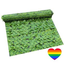 Garden Decor Artificial Camouflage Leaf Fence Mesh - 3X1M & Heart Sticker