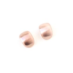 Curved Huggy Earrings In Rose Gold