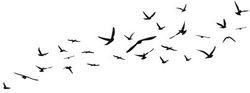 - Fly Away Birds Frosted Vinyl Sticker
