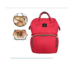 Multi-function Backpack Mommy And Baby Travelling Nappy Bag - Red