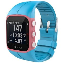 CablePro Band For Polar M400 Soft Adjustable Silicone Replacement Wrist Watch Band For Polar M400 Watch Cyan