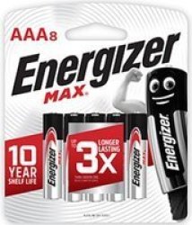 Energizer E92BP8T 1.5V Max Alkaline Aaa Battery Card 8