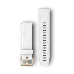 Garmin Quick Release Band 20 Mm - White With Light Gold Hardware