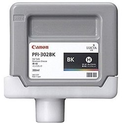 Canon 2216B001AA - Canon PFI-302BK Imageprograf Ipf 8100 9100 Black Ink Tank 330