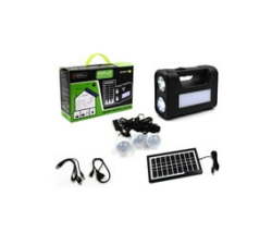 Solac Solar Lighting System Kit Black