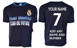 Real Madrid Soccer Jersey Men's Adult Training Custom Name And Number M Custom Name Navy